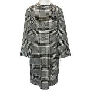 H&M Houndstooth Brooch Dress Size 6 Officesiren Chic Career Corpcore Work